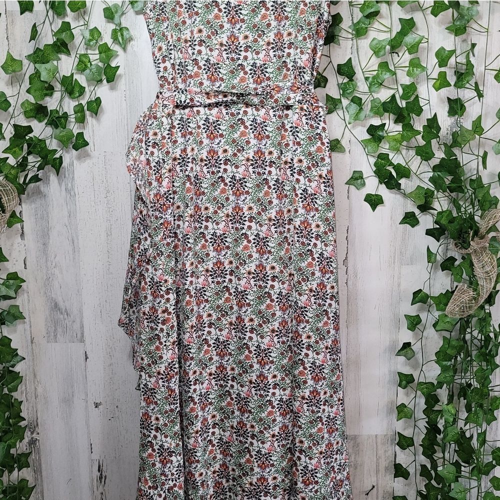 NWT Max Studio Patterned Ruffle Wrap Midi Dress N… - image 14